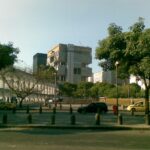 Arcos de Lapa mit dem Sitz von Petrobras im Hintergrund