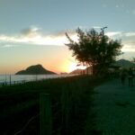 Sonnenuntegang über den Stränden von Ipanema und Leblon